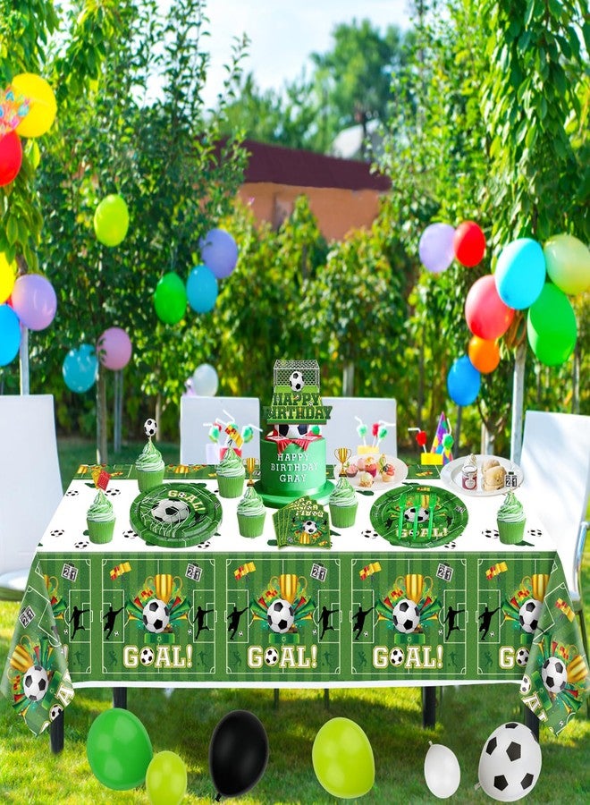 Inspireyee 160 Pack Soccer Party Supplies Sports Theme Birthday Decorations Soccer Party Plates， Napkins，forks Set Soccer Theme Set for Boys Sports Theme Birthday Decorations Serves 40 Guests - Image 5
